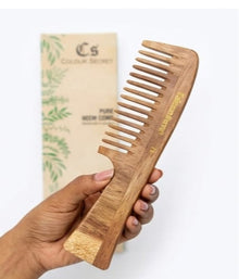 CS Colour Sec Neem Wooden Comb Handmade No.51