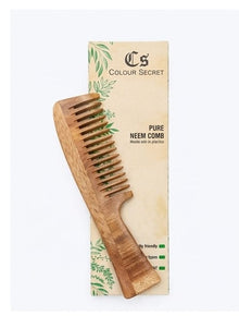 CS Colour Sec Neem Wooden Comb Handmade No.51