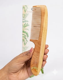 CS Colour Sec Neem Wooden Comb Handmade