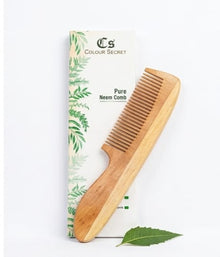 CS Colour Sec Neem Wooden Comb Handmade