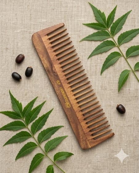 CS Colour Sec 100% Pure &amp; Natural Neem Wood Comb  NO.49
