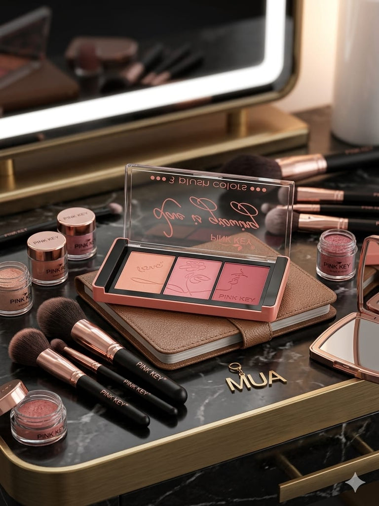 Pink Key Love Is Glowing Blush Colors