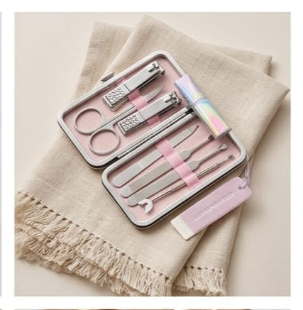 7-in-1 Manicure Pedicure Set nail clipper, pedicure scissor, tweezer, knife, ear pick, nail file