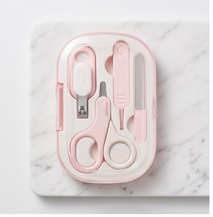 Teddy Baby Manicure Set nail cutter, nail filer, scissor, tweezer, and ear pick
