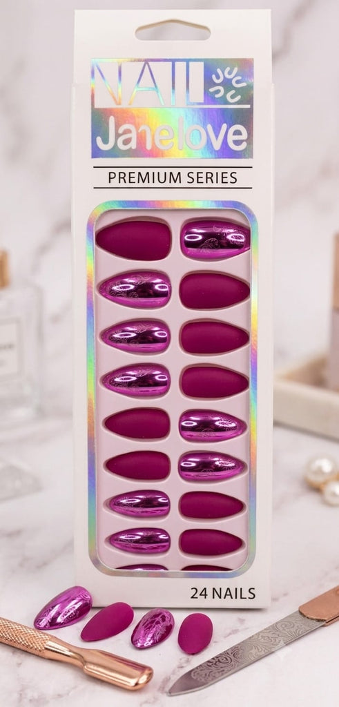 Nail JANELOVE Premium Series 24 Designer Nail Set