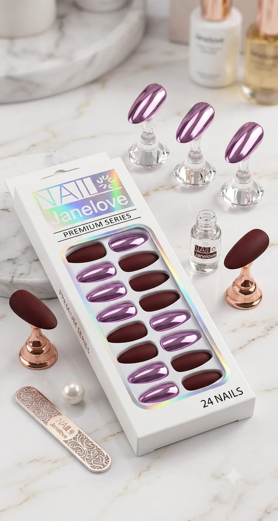 Nail JANELOVE Premium Series 24 Designer Nail Set