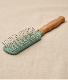 Hair Brush Comb Flat Comb Twill with Wood Handle for Hair Drying Styling Curling