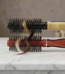 Wooden Handle Fiber Round Hair Care Brush – Small Size