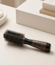 Round Styling Hair Brush – Solid Wood Roller Comb
