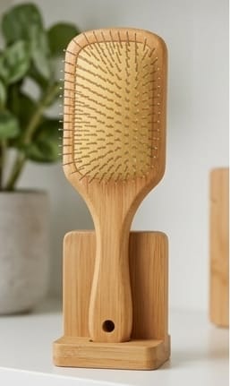 BEAUTY Bamboo Hair Brush with Soft Bristles Wooden Paddle Hair Brush for Women &  Men