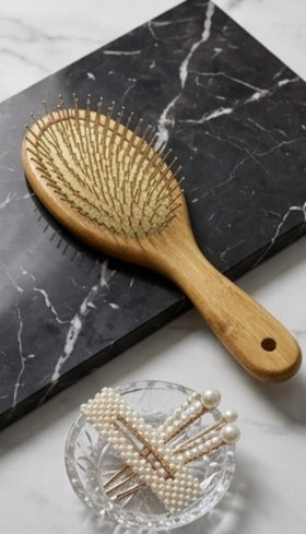 Wooden Paddle Hair Brush Detangling Hairbrush Scalp Massage Brush for Women