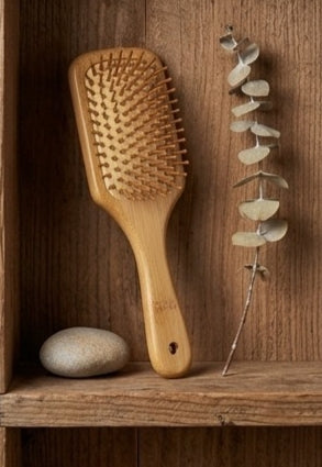Hairbrush Comb Wooden Paddle Hair Brush for Men & Women Bamboo
