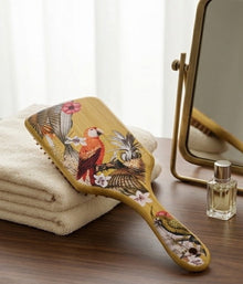 Hair Brush Wood Art Large – Natural Beauty & Elegant Design