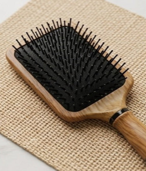 Women Brown Premium Collection Wooden Paddle Hair Brush