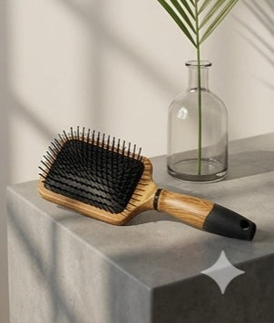 Women Brown Premium Collection Wooden Paddle Hair Brush