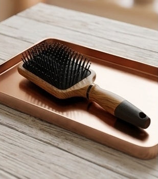 Women Brown Premium Collection Wooden Paddle Hair Brush