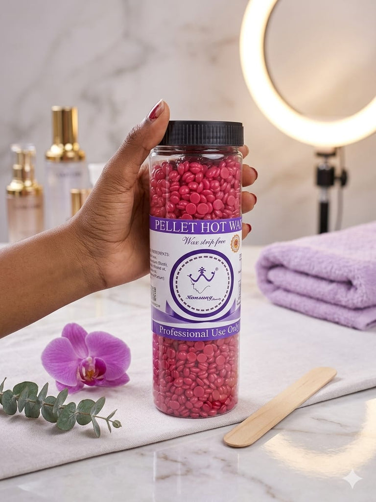 Konsung Professional Pellet Hot Wax Beads – Strip Free Wax for Hair Removal, Face & Body, Hard Wax Beans for Smooth Skin