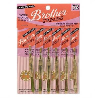Stainless Steel Eyebrow Tweezers Set of 6 – Precision Grooming Tools