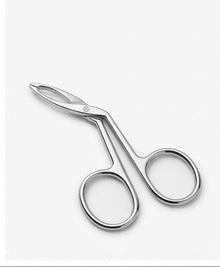 Eyebrow Tweezers Scissors with Comfortable Grip & Flat Tip Tweezers