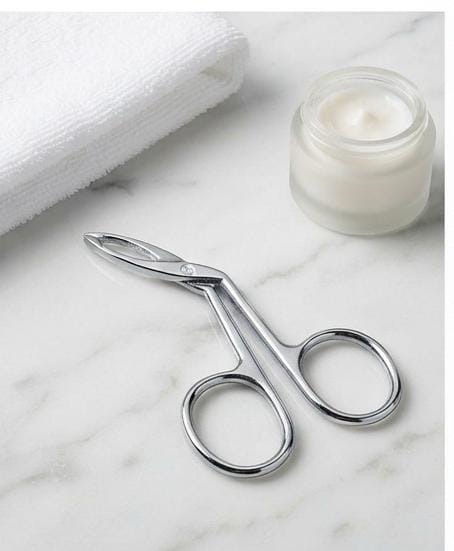 Eyebrow Tweezers Scissors with Comfortable Grip & Flat Tip Tweezers