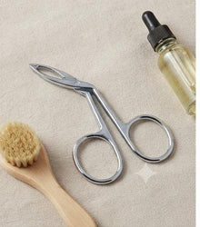 Eyebrow Tweezers Scissors with Comfortable Grip & Flat Tip Tweezers