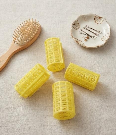 6 Pcs Plastic Hair Rollers (4.0 Size) – DIY Hair Styling Curlers