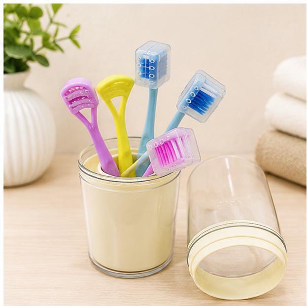 Plastic Toothpaste & Toothbrush Holder – Compact Hygiene Organizer