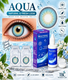 Sterling Gray Color Contact Lens Set (with Multisol Solution & Lens Case) - The beauty cart