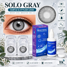 Sterling Gray Color Contact Lens Set (with Multisol Solution & Lens Case) - The beauty cart