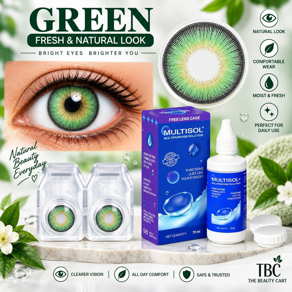 Sterling Gray Color Contact Lens Set (with Multisol Solution & Lens Case) - The beauty cart