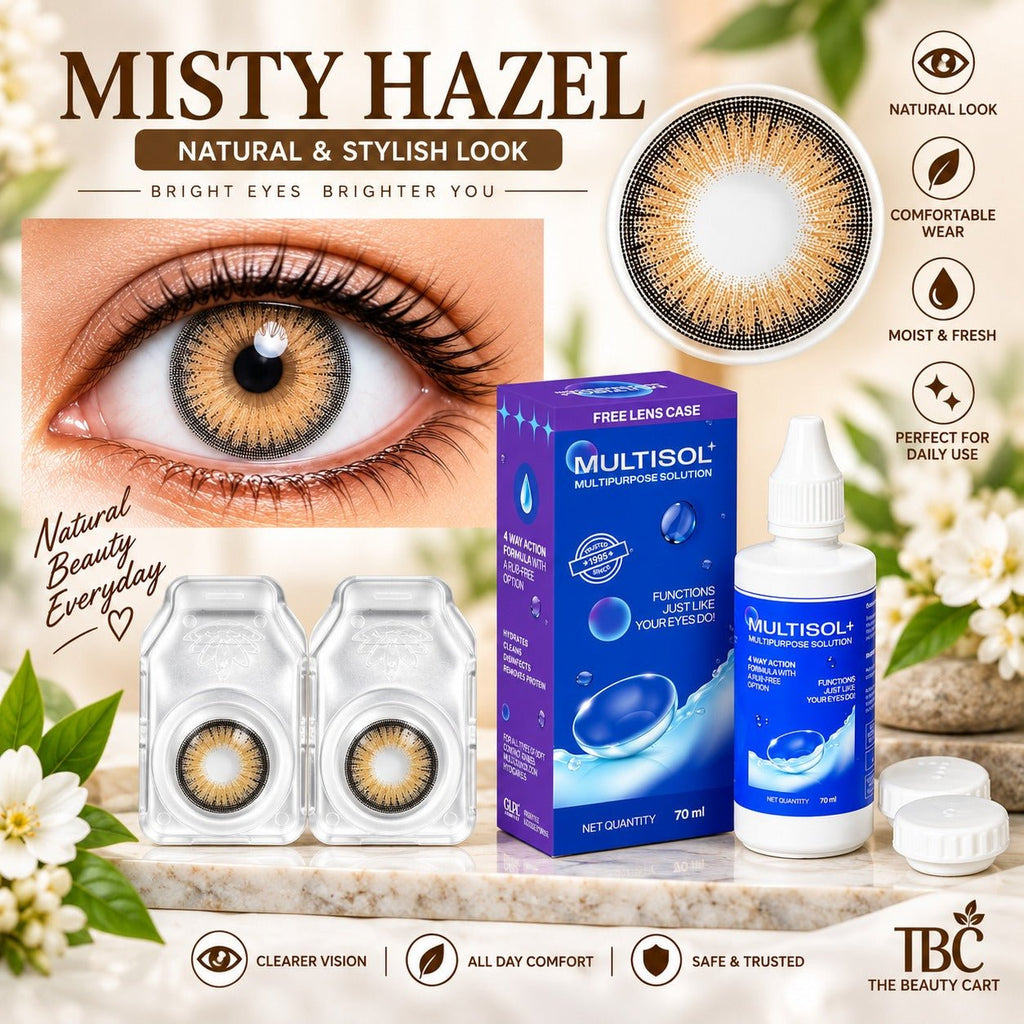 Sterling Gray Color Contact Lens Set (with Multisol Solution & Lens Case) - The beauty cart
