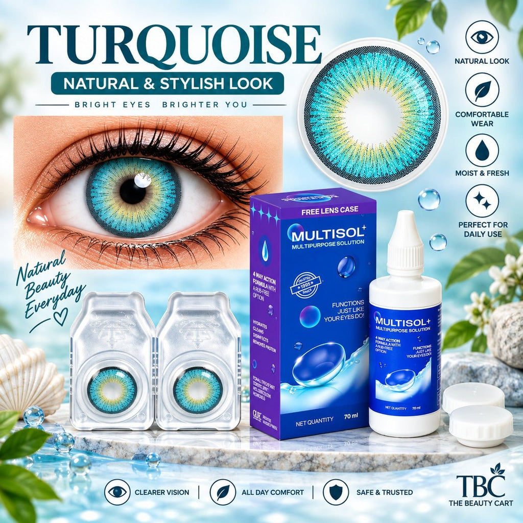 Sterling Gray Color Contact Lens Set (with Multisol Solution & Lens Case) - The beauty cart