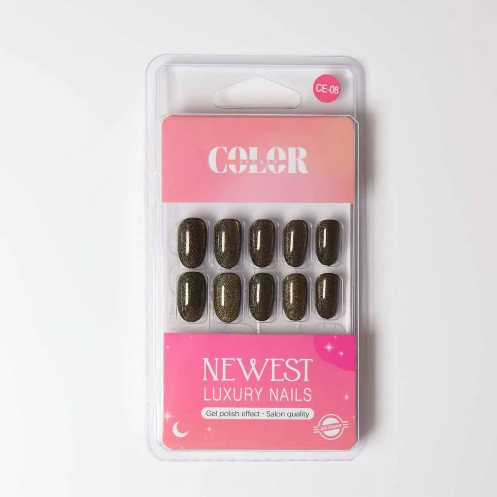 Color Secret Luxury Dark & Moody Gel Press-On Nails - The beauty cart