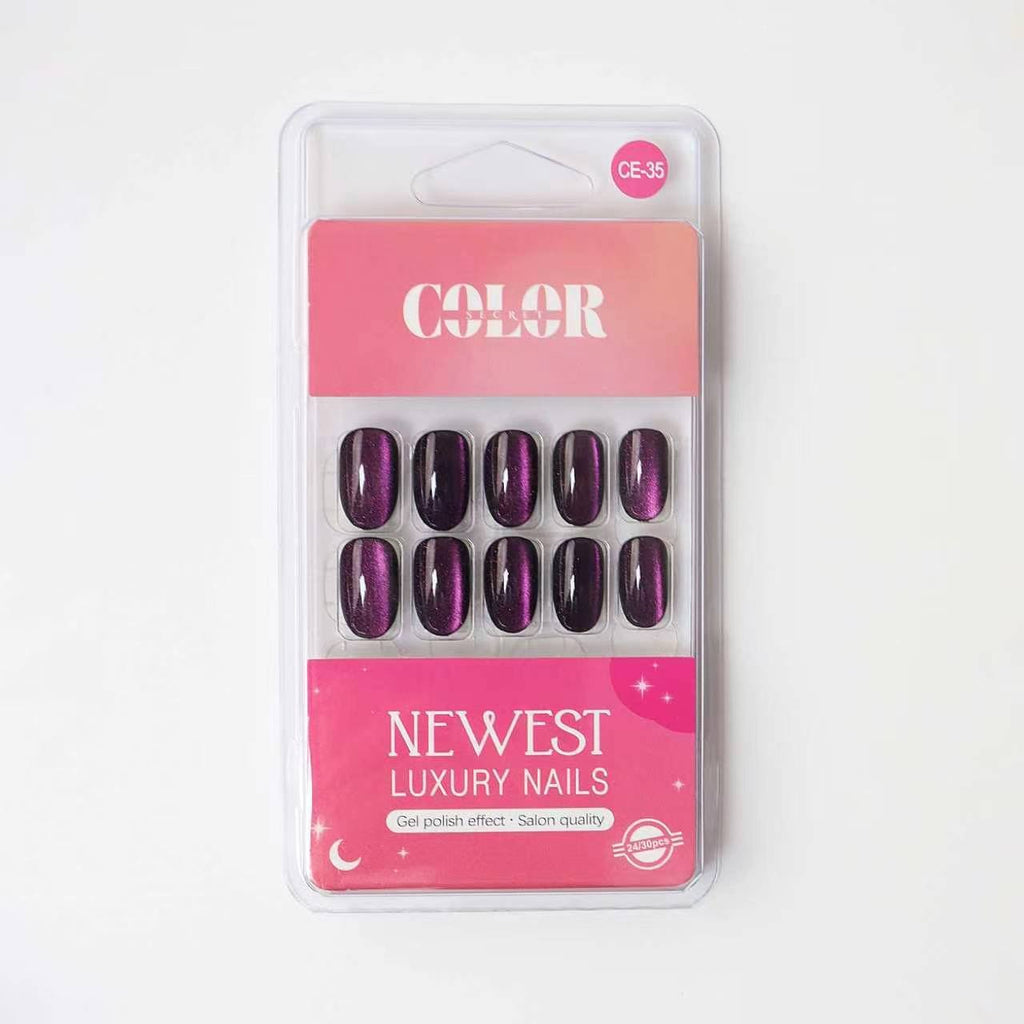 Color Secret Luxury Dark & Moody Gel Press-On Nails - The beauty cart