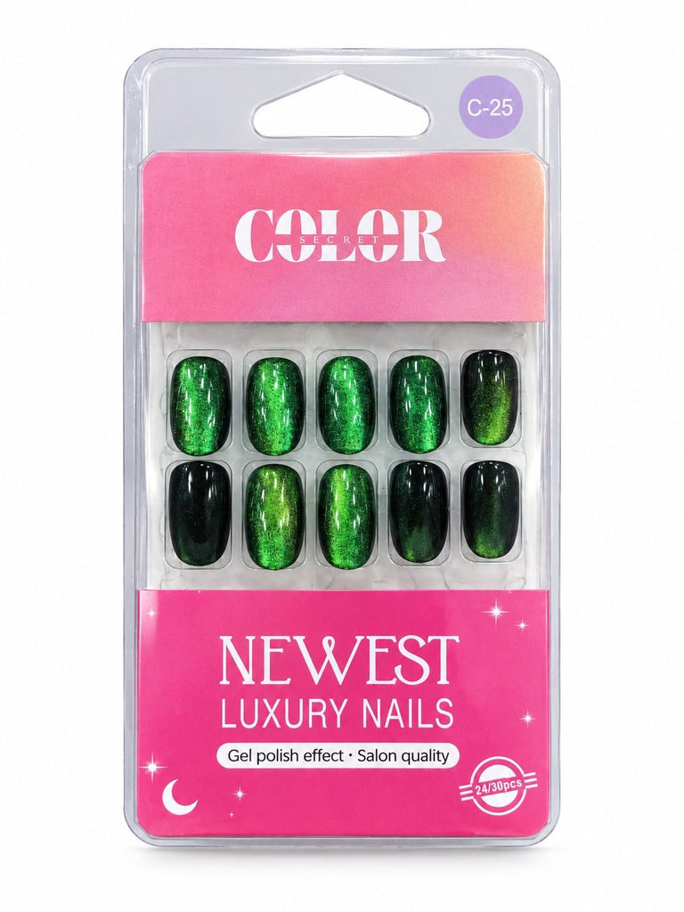 Color Secret Luxury Dark & Moody Gel Press-On Nails - The beauty cart