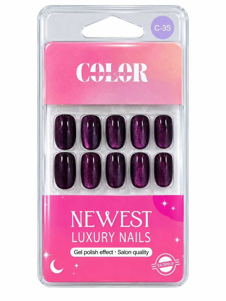 Color Secret Luxury Dark & Moody Gel Press-On Nails - The beauty cart