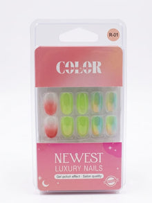 Color Secret Newest Luxury Iridescent Gel Effect Press-On Nails - The beauty cart