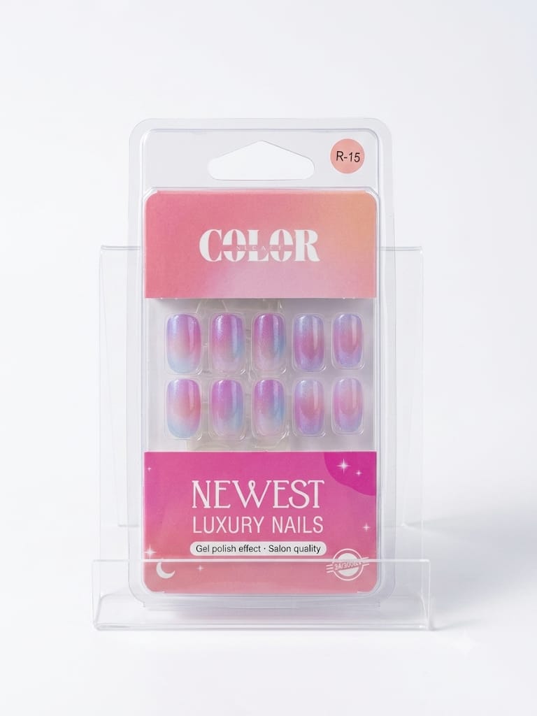 Color Secret Newest Luxury Iridescent Gel Effect Press-On Nails - The beauty cart