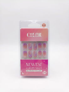 Color Secret Newest Luxury Iridescent Gel Effect Press-On Nails - The beauty cart