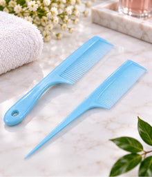 2 Pcs Plastic Hair Comb Set for Women and Men