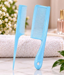 2 Pcs Plastic Hair Comb Set for Women and Men
