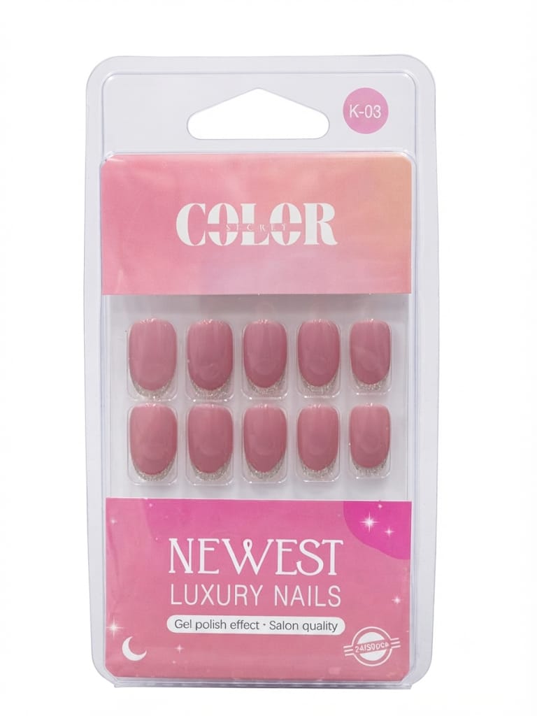 Color secret Premium Reusable Acrylic Nails – Deep Magenta & Cherry Tones - The beauty cart