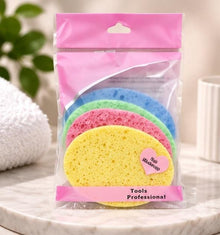 4 Pcs Soft Facial Cleansing Sponge & Makeup Wash Pads