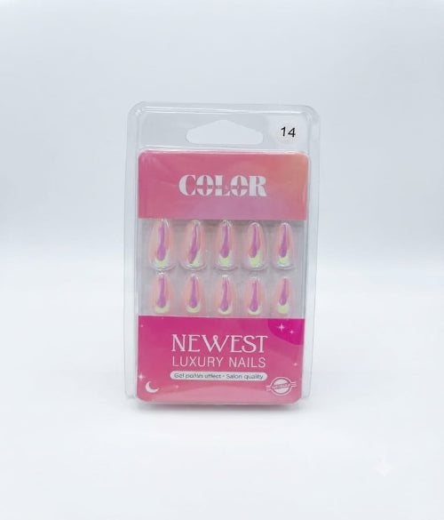 Color Secret Fake Nail Art Set Reusable French