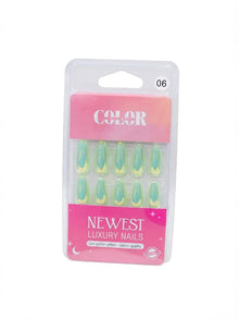 Color Secret Fake Nail Art Set Reusable French