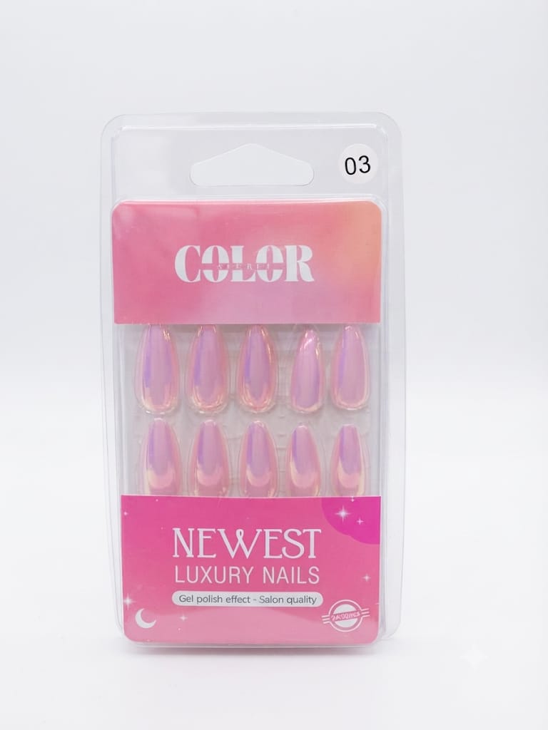 Color Secret Fake Nail Art Set Reusable French