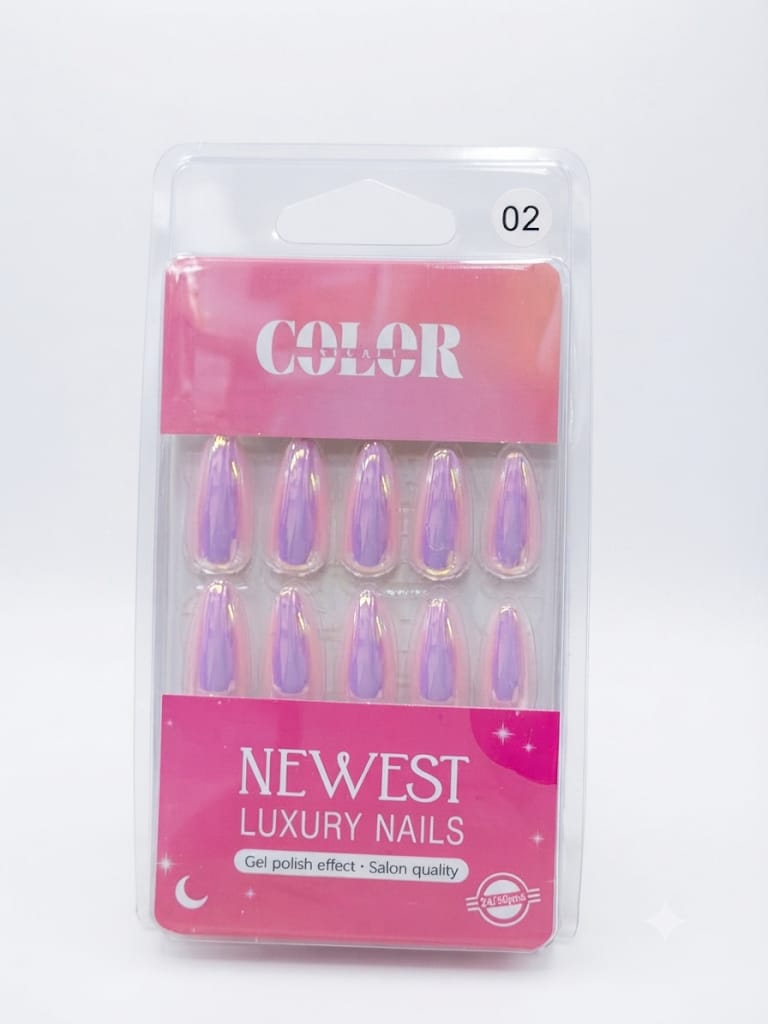 Color Secret Fake Nail Art Set Reusable French