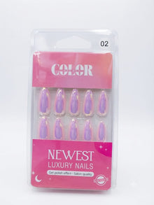 Color Secret Fake Nail Art Set Reusable French