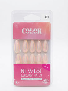 Color Secret Fake Nail Art Set Reusable French