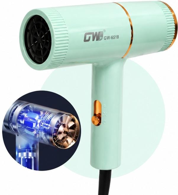 Secador de Cabello Infantil para Niñas 2000W – Rosa y Verde